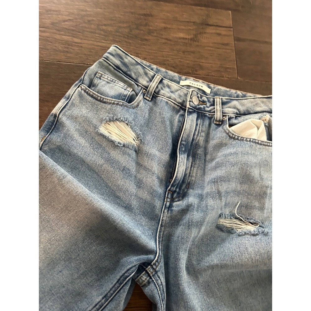 PacSun 90s Boyfriend Distressed Light Wash Jeans Size 29 High Rise Straight Leg